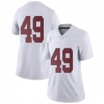 NCAA Women's Alabama Crimson Tide #49 Julian Lowenstein Stitched College Nike Authentic No Name White Football Jersey LU17V87LJ